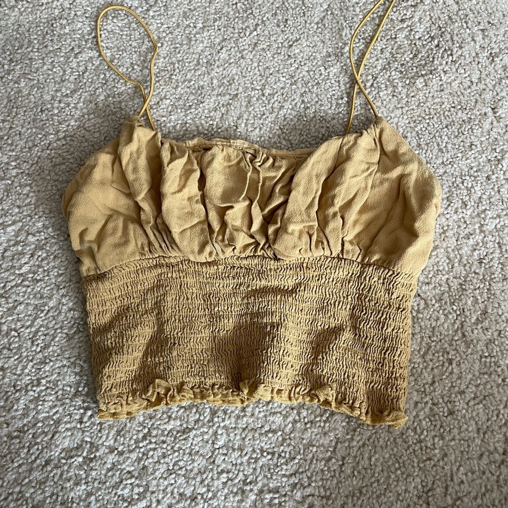 Stylish Tan/Yellow Women's Top